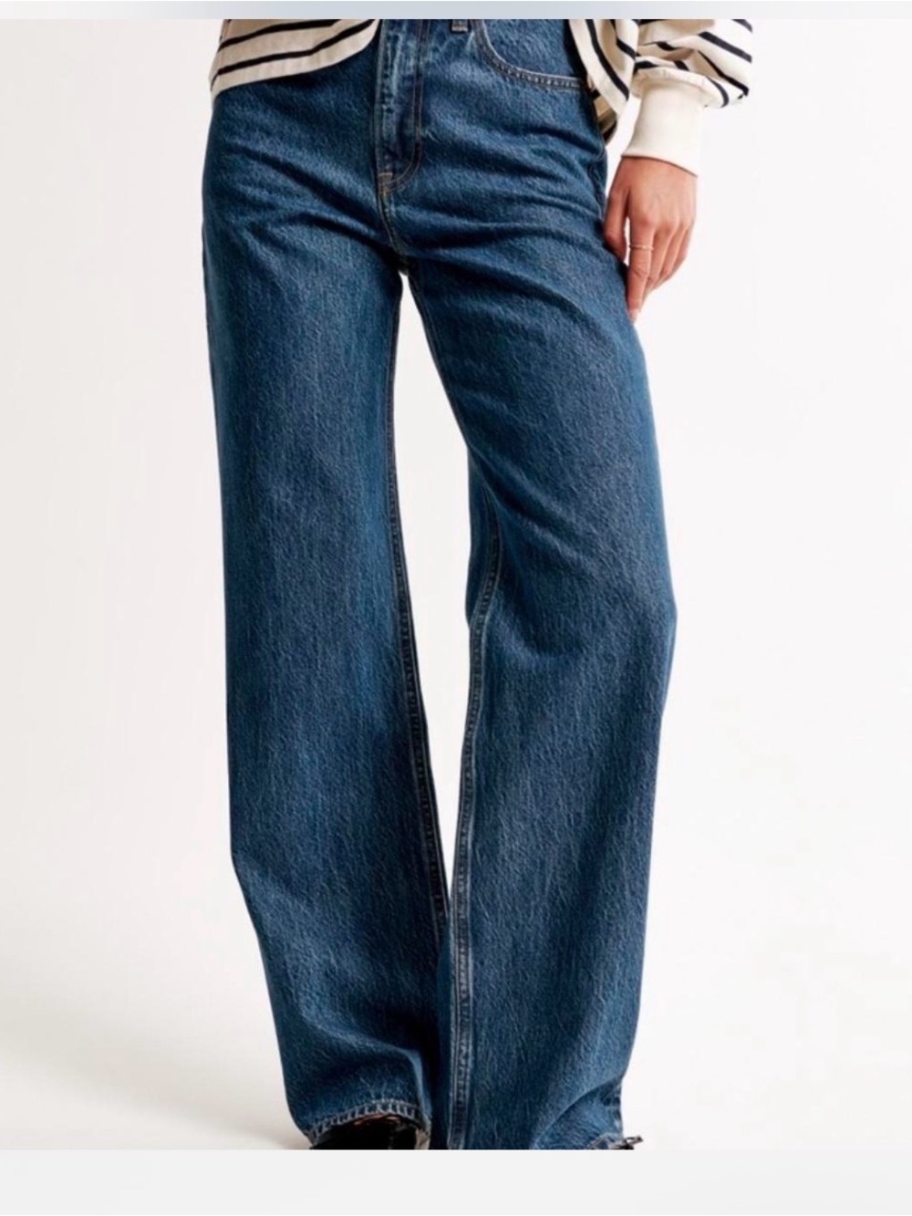 Abercrombie & Fitch Dark Blue Wide-Leg Jeans